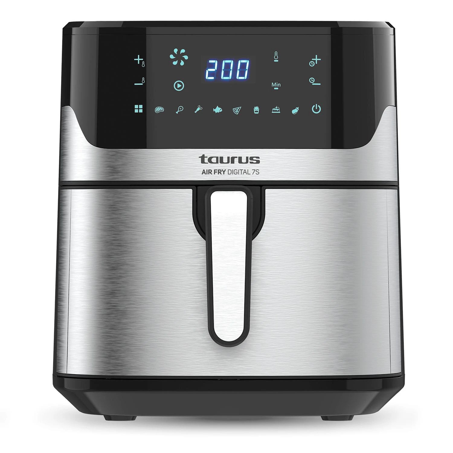 Taurus - Freidora de aire AF1600XD 6L 1600W con tecnología Air System Tech color negro para familia, cesta antiadherente y 8 programas predefinidos