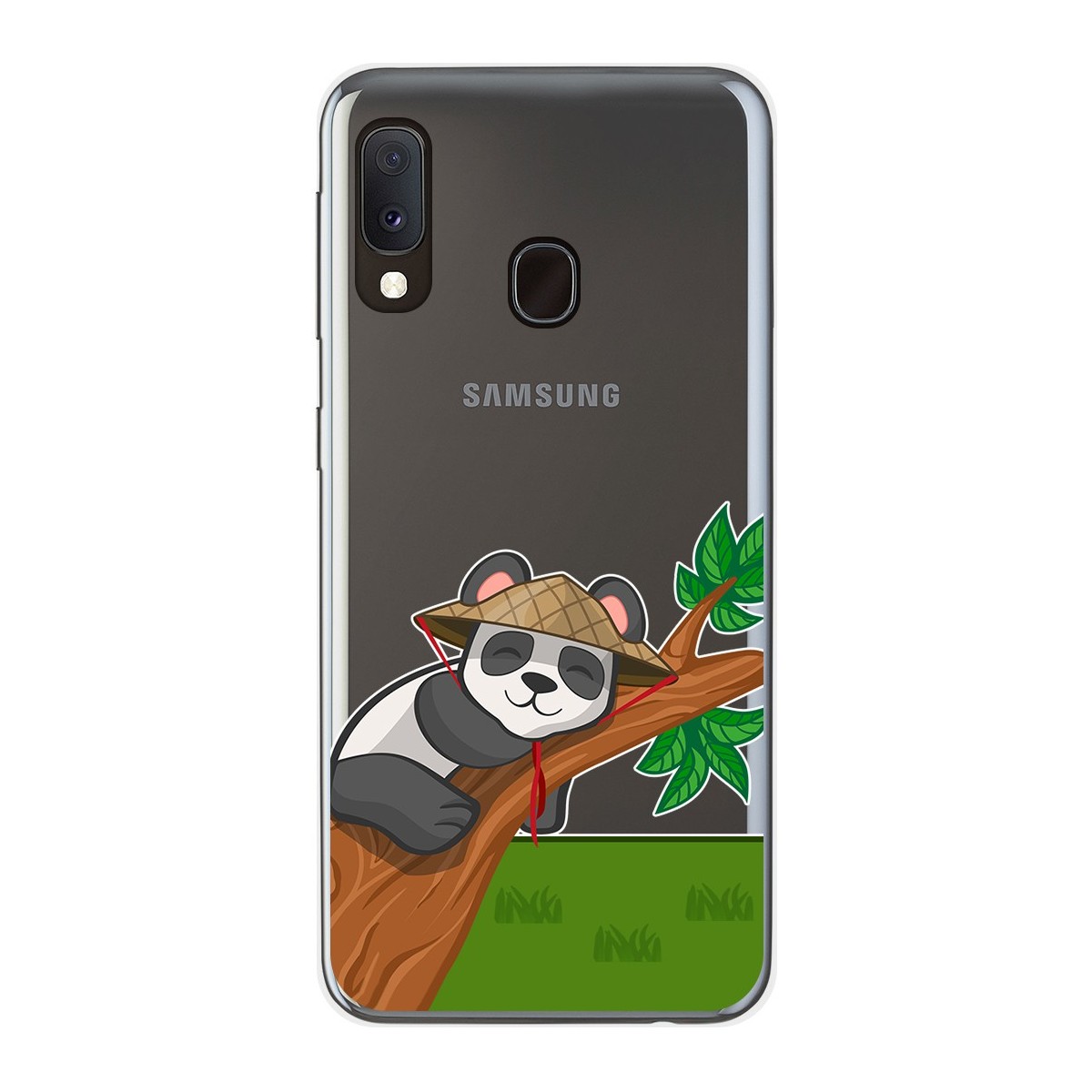 Tumundosmartphone Funda Gel Transparente para Samsung Galaxy A20e 5.8 diseño Panda Dibujos