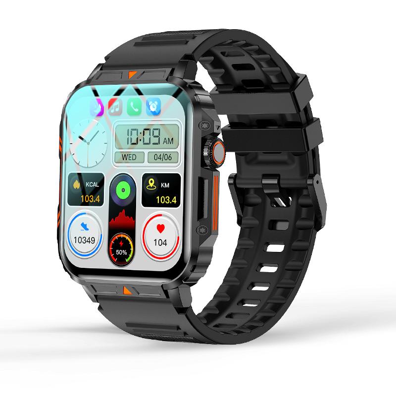 Nuevo Reloj Inteligente para Deportes al Aire Libre, Pantalla HD de 1,95", Llamada Bluetooth, Reloj Inteligente, Monitoreo de Salud, Rastreador de Ejercicios Impermeable IP68, Relojes Inteligentes Para Hombre Para Android IOS,Batería grande de 340 mAh