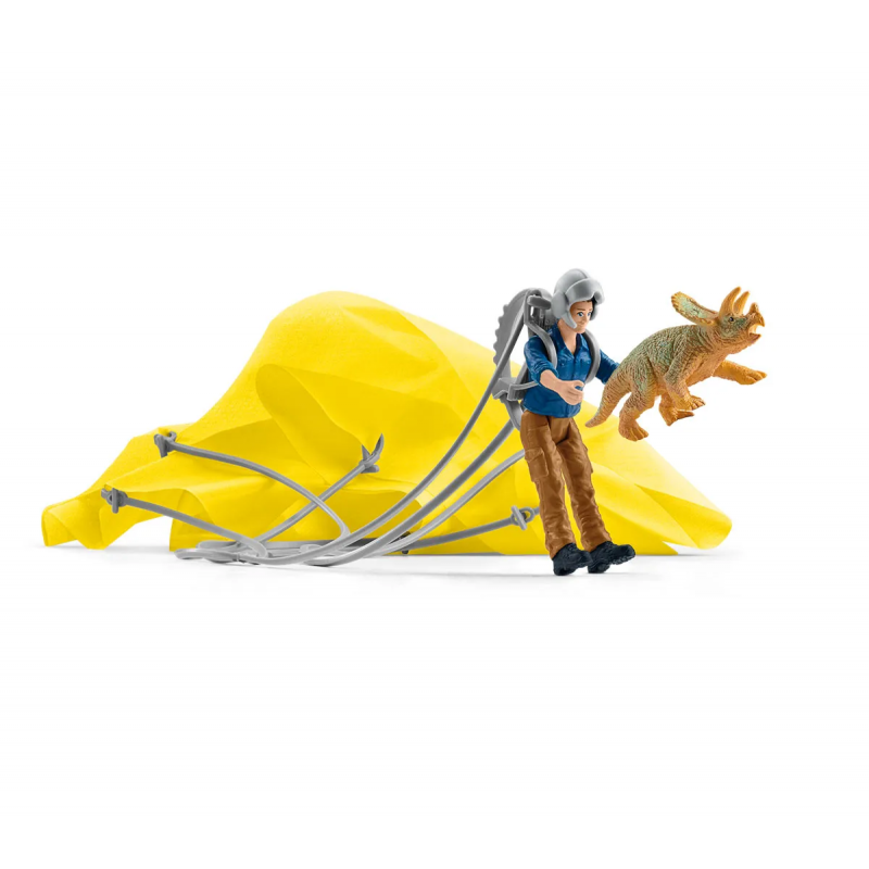 Rescate en paracaídas de dinosaurios