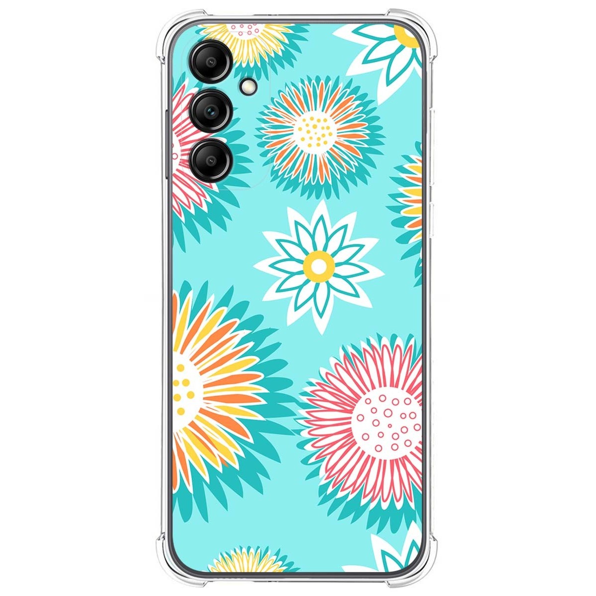 Funda Silicona Antigolpes para Samsung Galaxy A14 4G / 5G diseño Flores 05 Dibujos