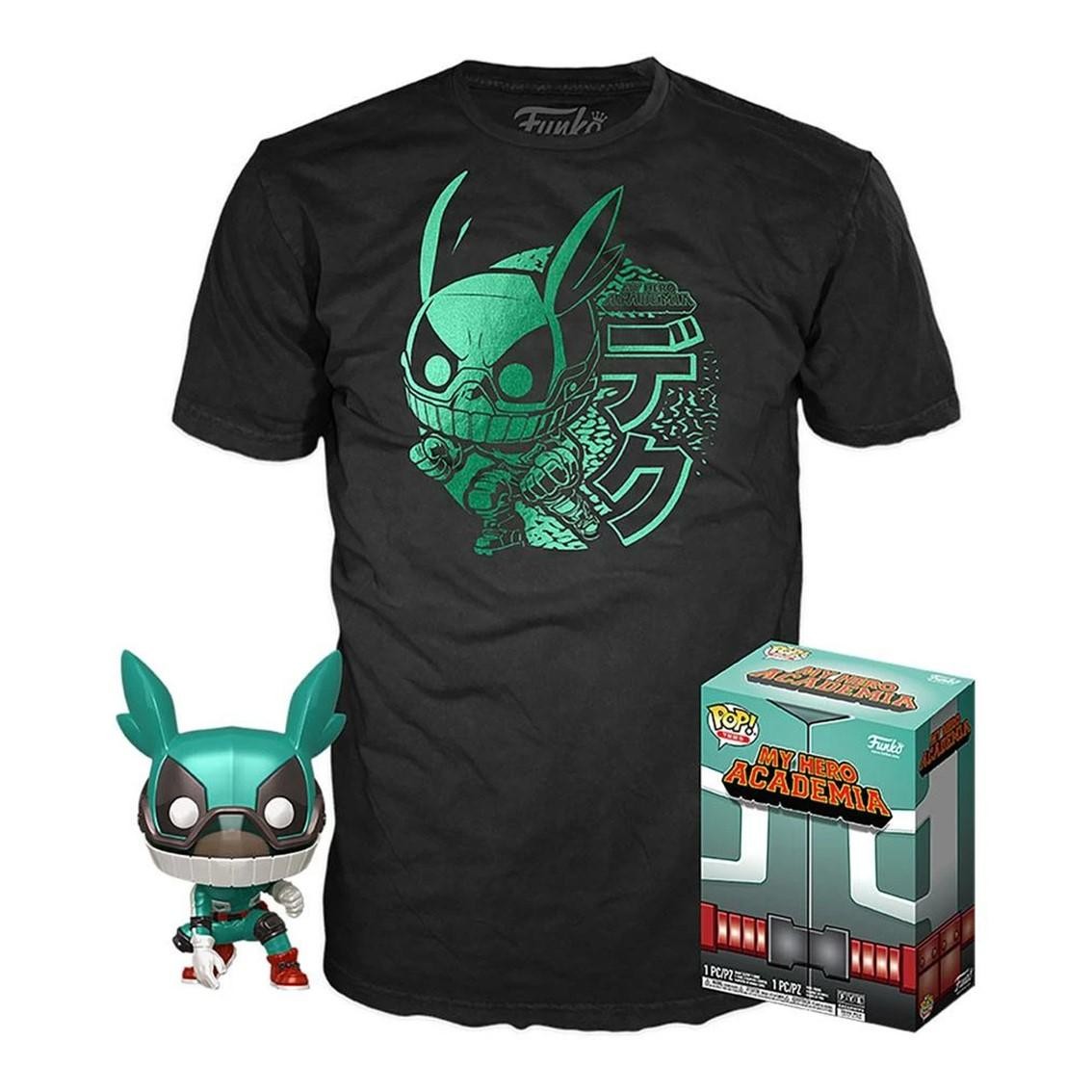 Set Figura Pop & Tee My Hero Academia Deku With Helmet