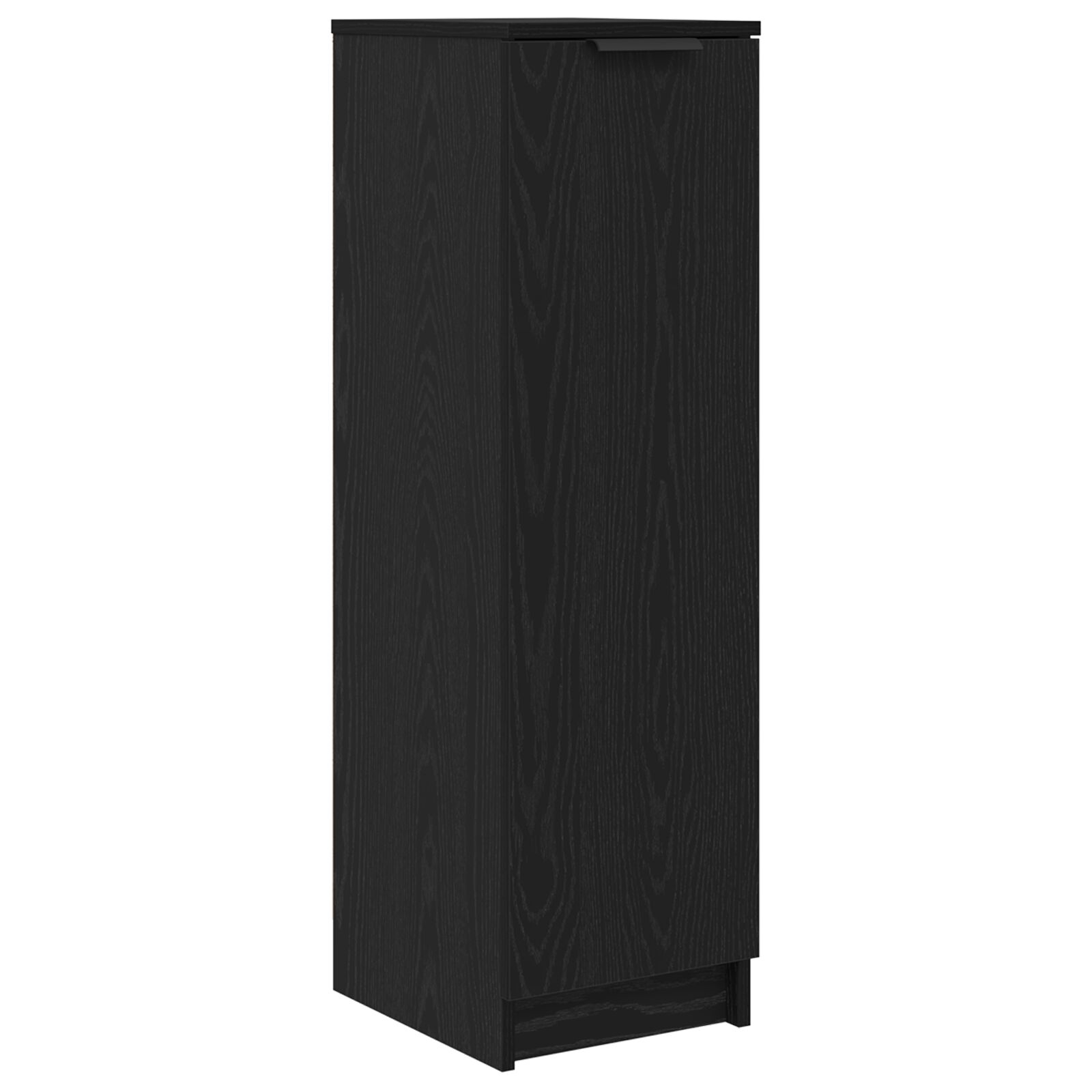 Armario para zapatos vidaXL Negro Roble 29,5x35x100,5 cm Madera