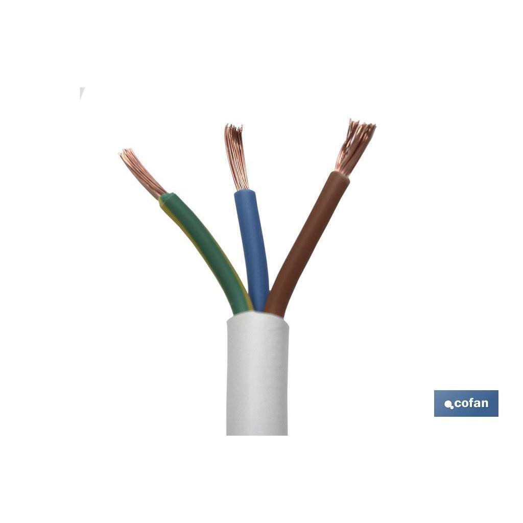 Rollo 100m manguera blanco h05vv-f (3x1,5mm)