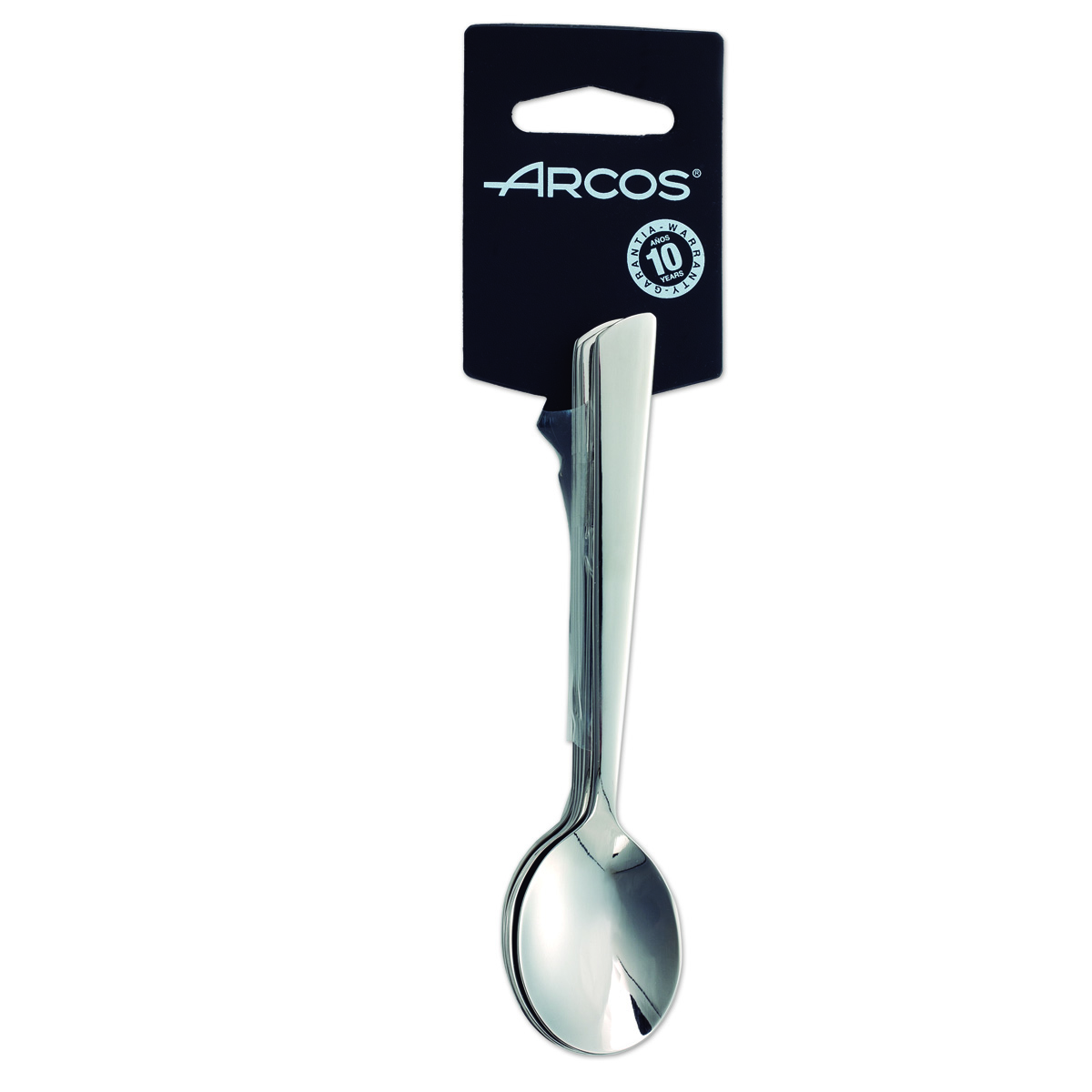 Arcos Toscana - Juego de Cucharas de Café de Acero Inoxidable 18/10, 6 Piezas y Hoja de 14 Cm