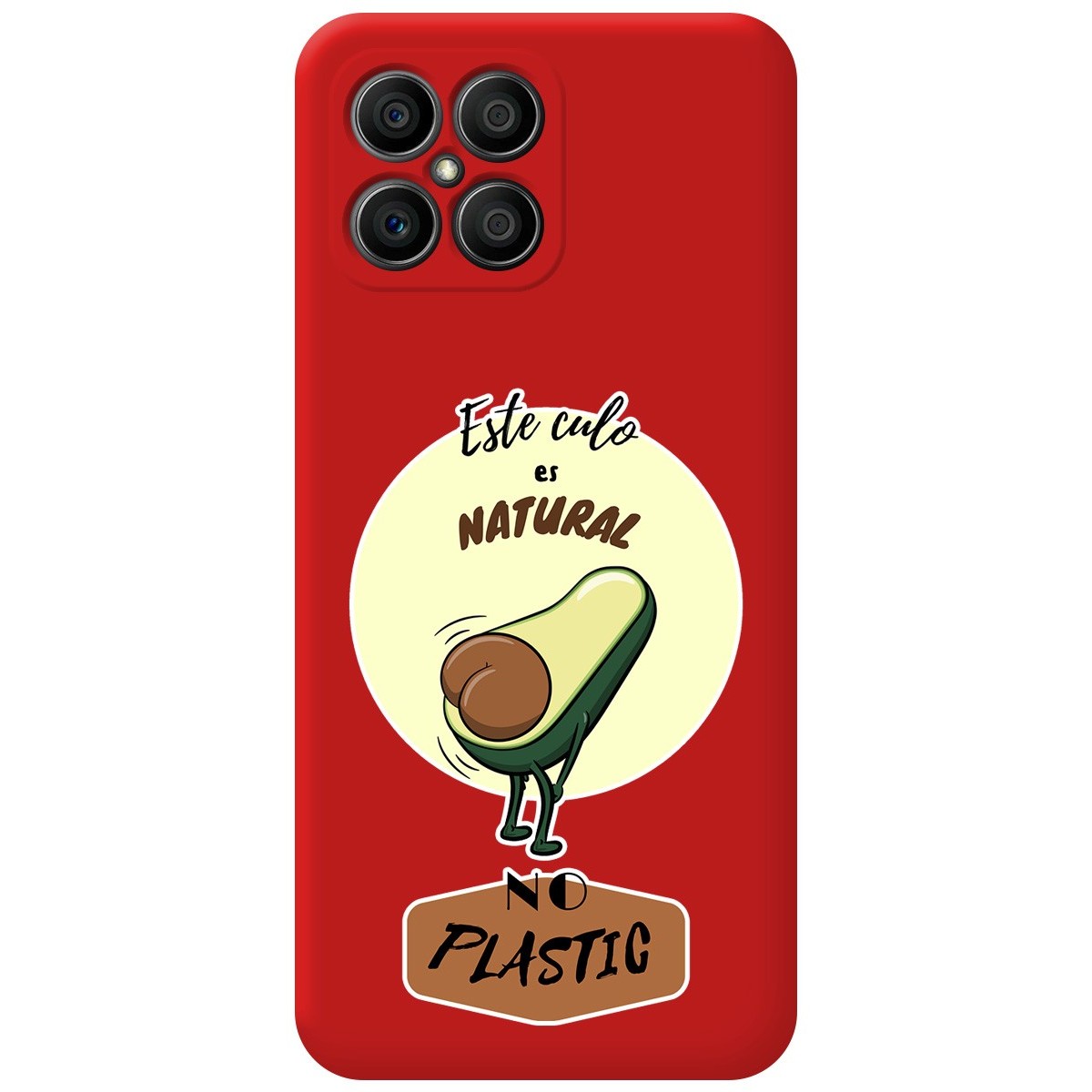 Funda Silicona Líquida Roja para Huawei Honor X8 diseño Culo Natural Dibujos