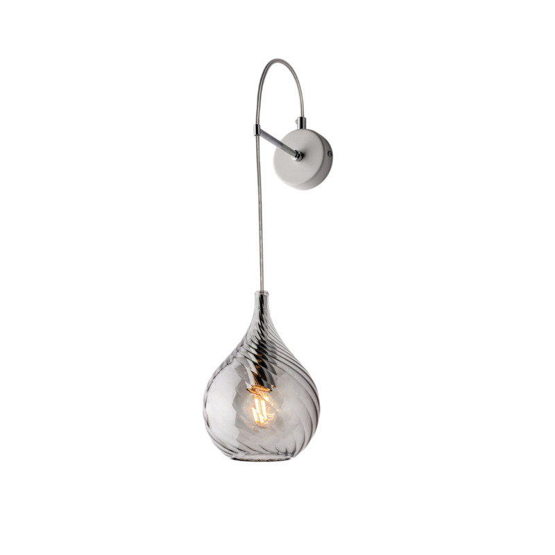 Lámpara de pared Pluvia de hierro con cristal pyrex gris 1 luz .14 P.21 BL264-AP1-GR - Bonetti Illumina
