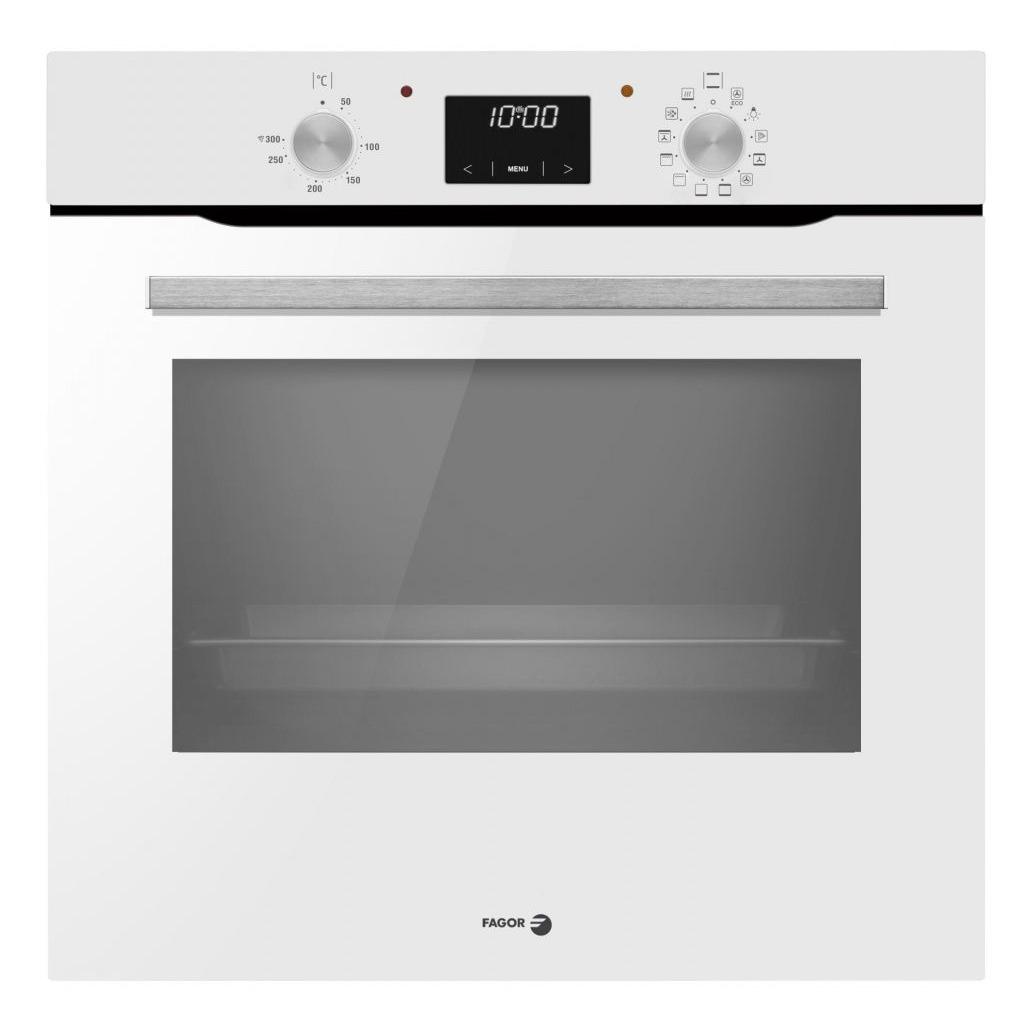 Horno Multifunción con Vapor Limpieza Manual FAGOR 9H-185BB 59cm Blanco 77L  | Steam Clean, Clase A