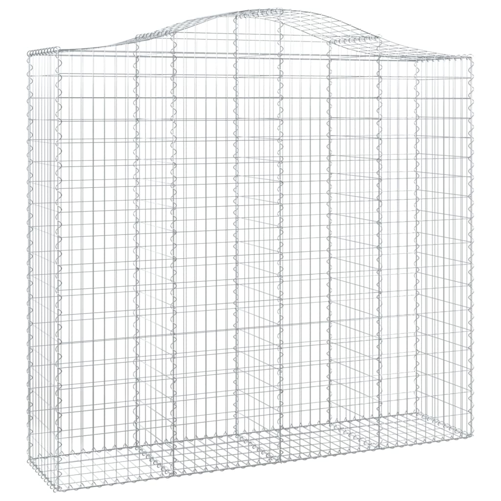 vidaXL Cesta gaviones forma arco hierro galvanizado 200x50x180/200 cm
