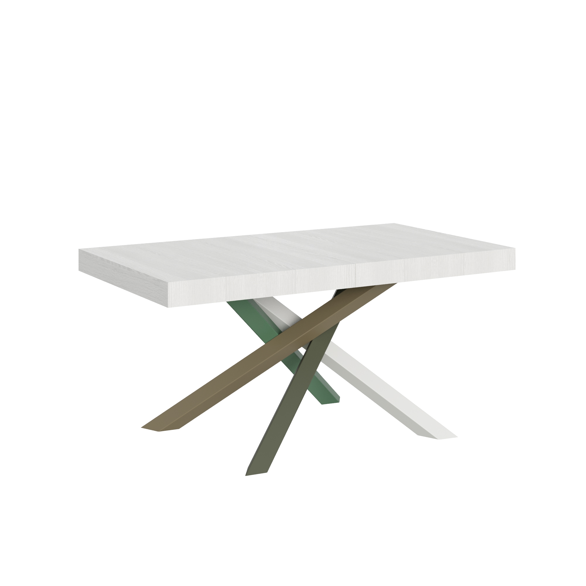 Mesa extensible 90x160/264 cm Volantis Estructura Fresno Blanco 4/A - Itamoby