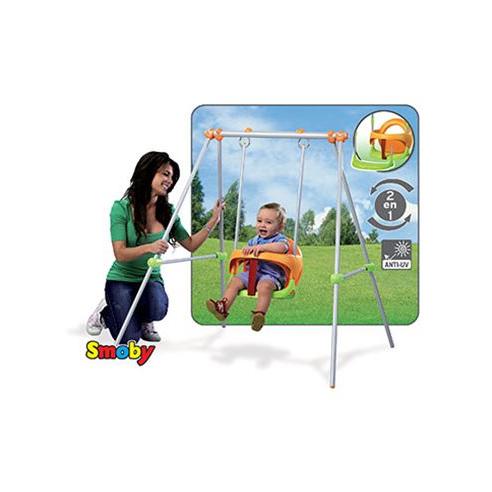 Smoby Columpio Metal Baby Swing - Resistente y Seguro