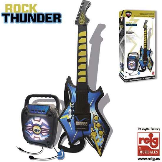 Guitarra eléctronica Rock Thunder con bafle y Bluetooth - ¡Impresiona con tus acordes!