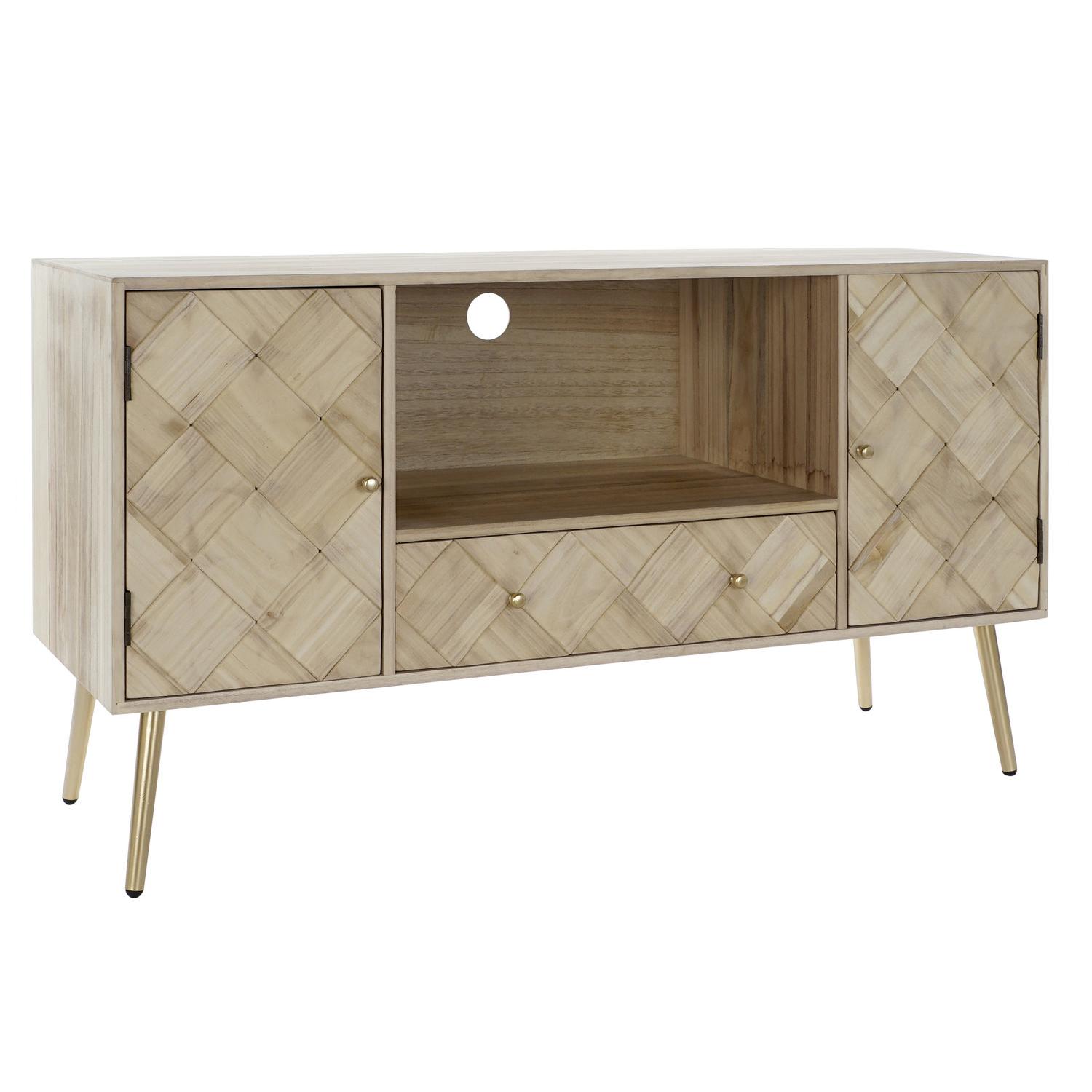 MUEBLE TV PAULOWNIA PINO 118X40X65 NATURAL FIJALO MB176659