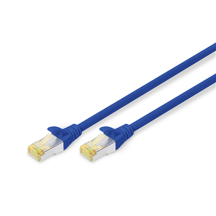 Digitus | CAT 6a | Cable de conexión | Par trenzado blindado (SFTP) | Macho | RJ-45 | Macho | RJ-45 | Azul | 0,5 m