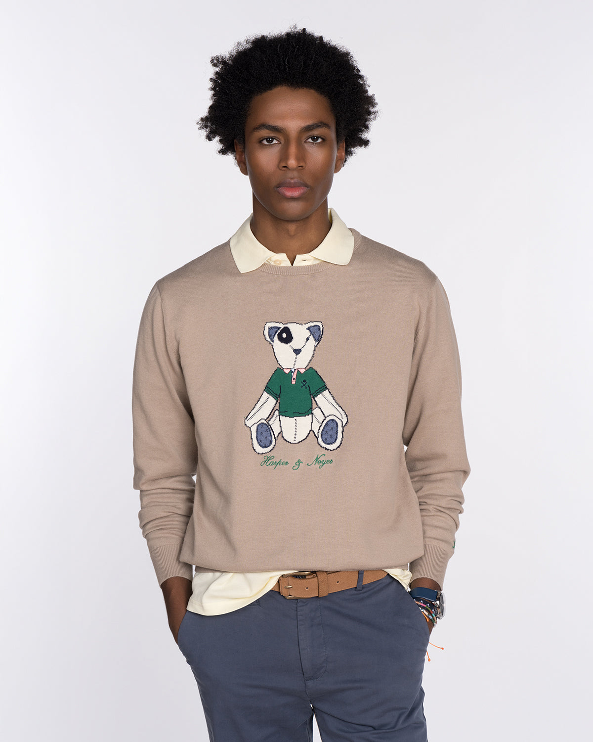Harper & NeyerJersey de Hombre de Algodón Teddy