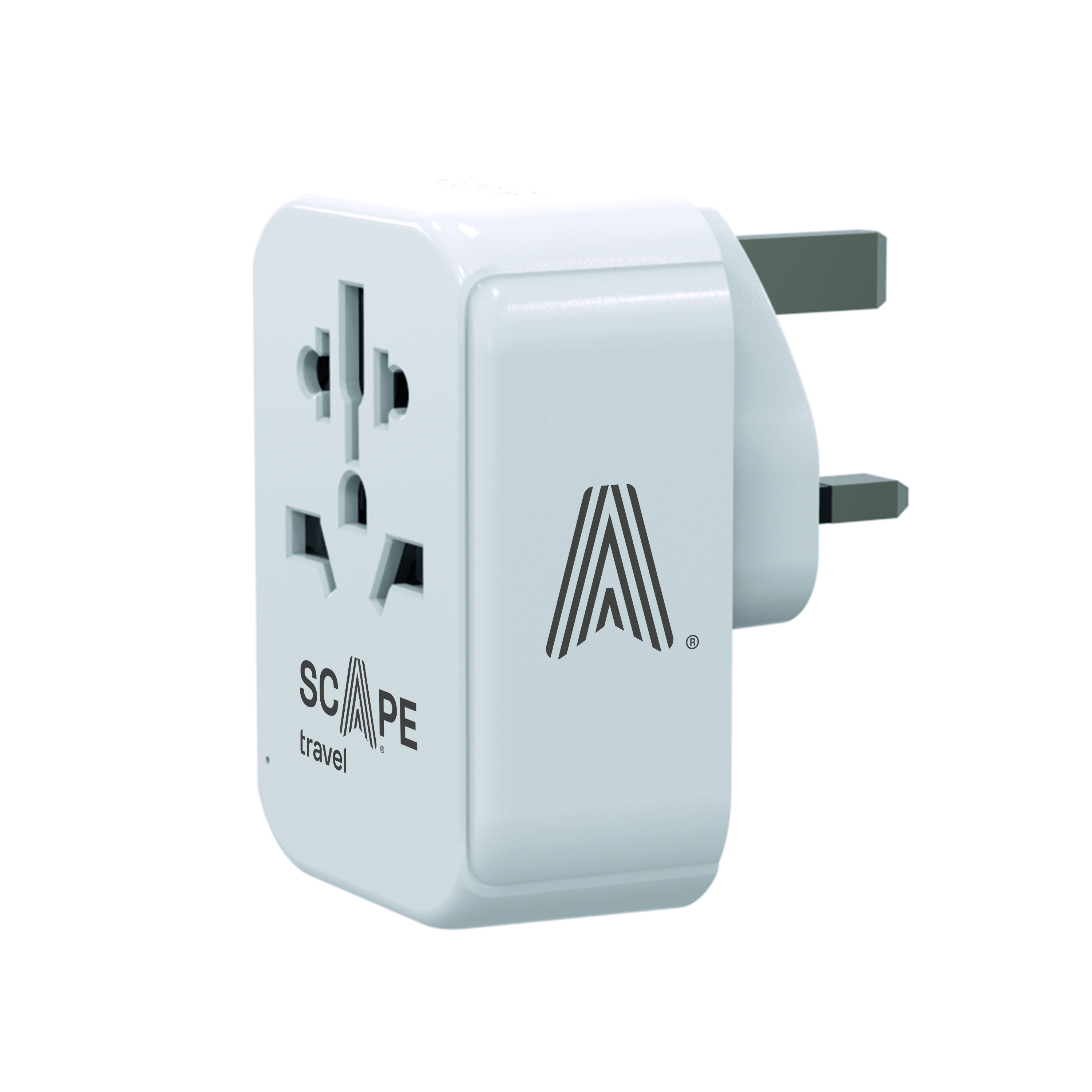 Scape Travel Adaptador de viaje Internacional a UK con 1 USB-C + 2 USB-A 15W