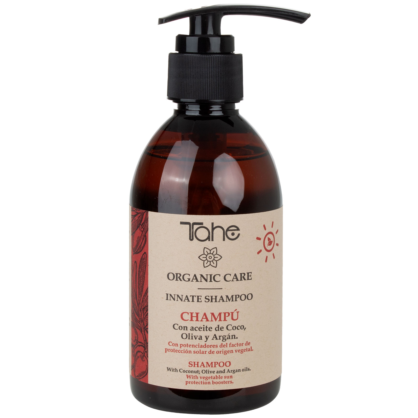 Tahe Organic Care Champú Innate sin sulfatos con Aceite de Coco, Oliva y Argán, 300 ml