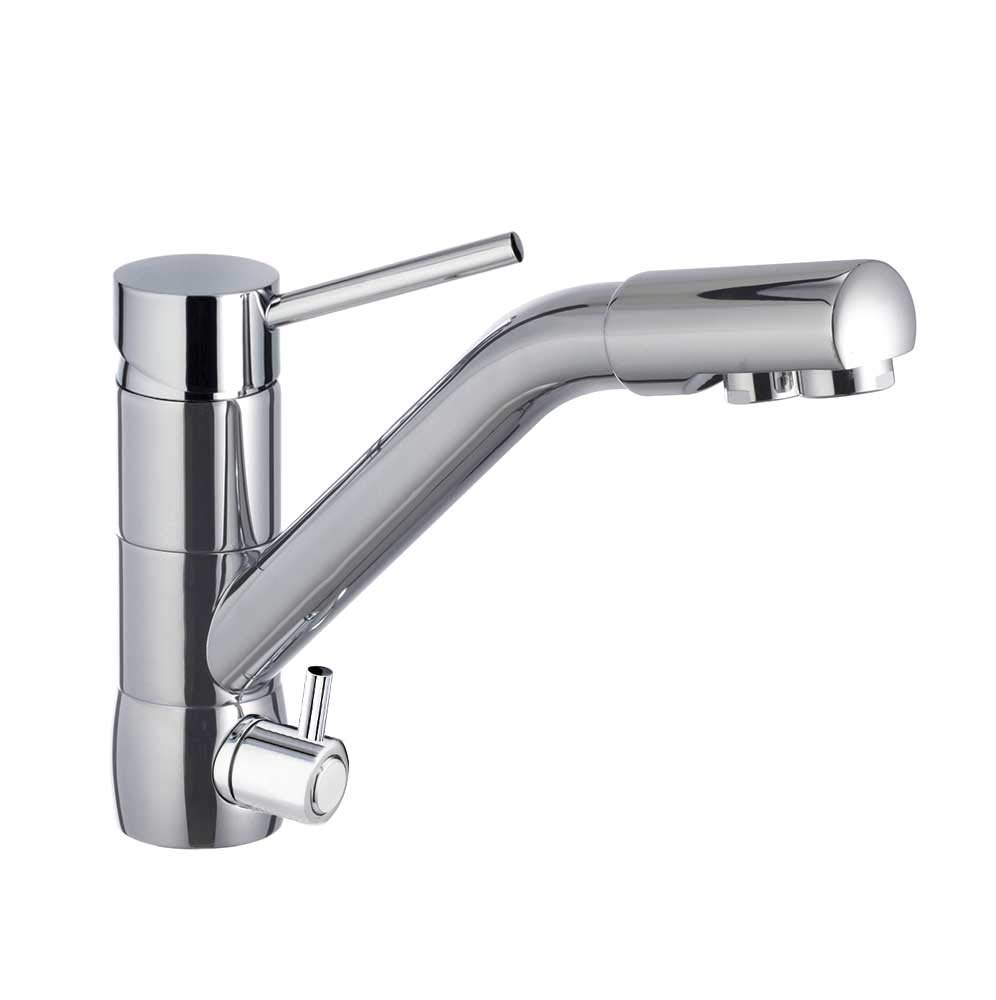 Clever 98760 Grifo de Cocina Monomando Agua Tratada Caiman Horizontal Econature, Cromado