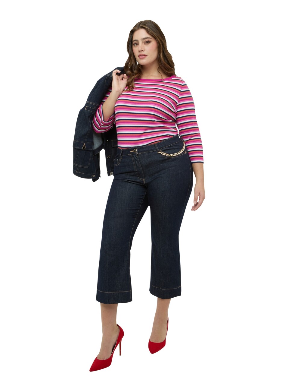 Fiorella Rubino - Jeans Kick Flare con cadenita decorativa