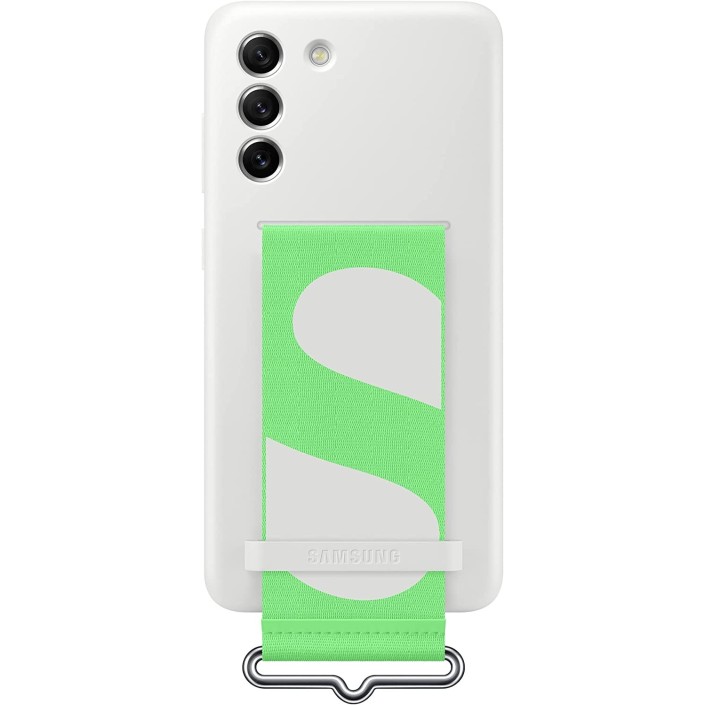 Funda Samsung de Silicona con Correa para Galaxy S21 FE Blanca Modelo EF-GG990TW