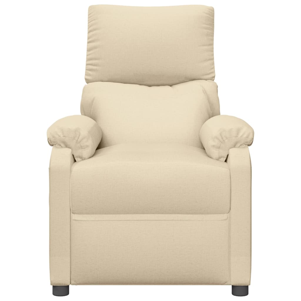 vidaXL Sillón de masaje de tela color crema