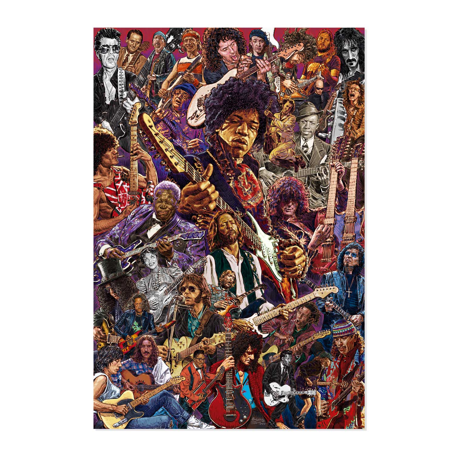 Poster legendary guitarists