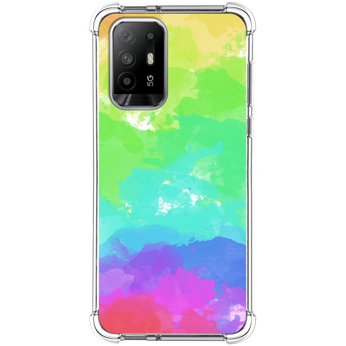 Funda Silicona Antigolpes para Oppo A94 5G diseño Acuarela 03 Dibujos