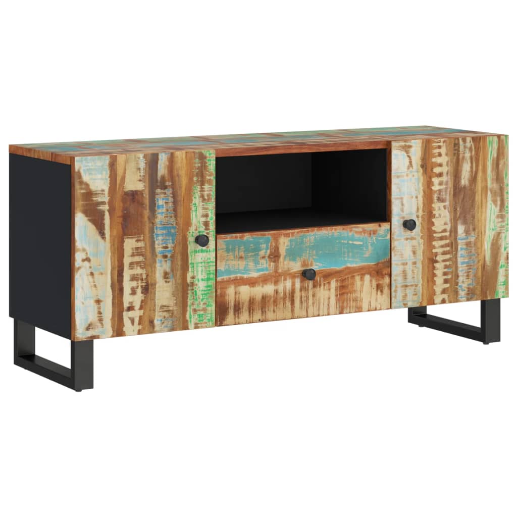Vidaxl Mueble de TV de Madera Maciza de Mango y Contrachapada 105x33,5x46 Cm - Mueble de Salon