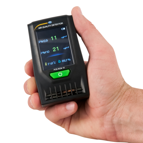 PCE-RCM 10 Contador de Partículas PM 2.5 y PM 10 - Medición de Temperatura - Pantalla LCD a Color | PCE Instruments