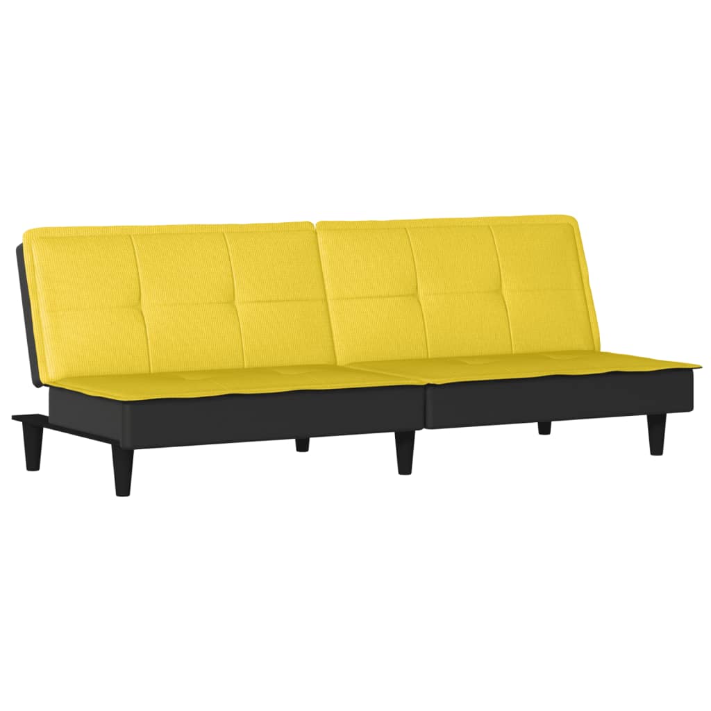 vidaXL Sofá cama de tela amarillo claro