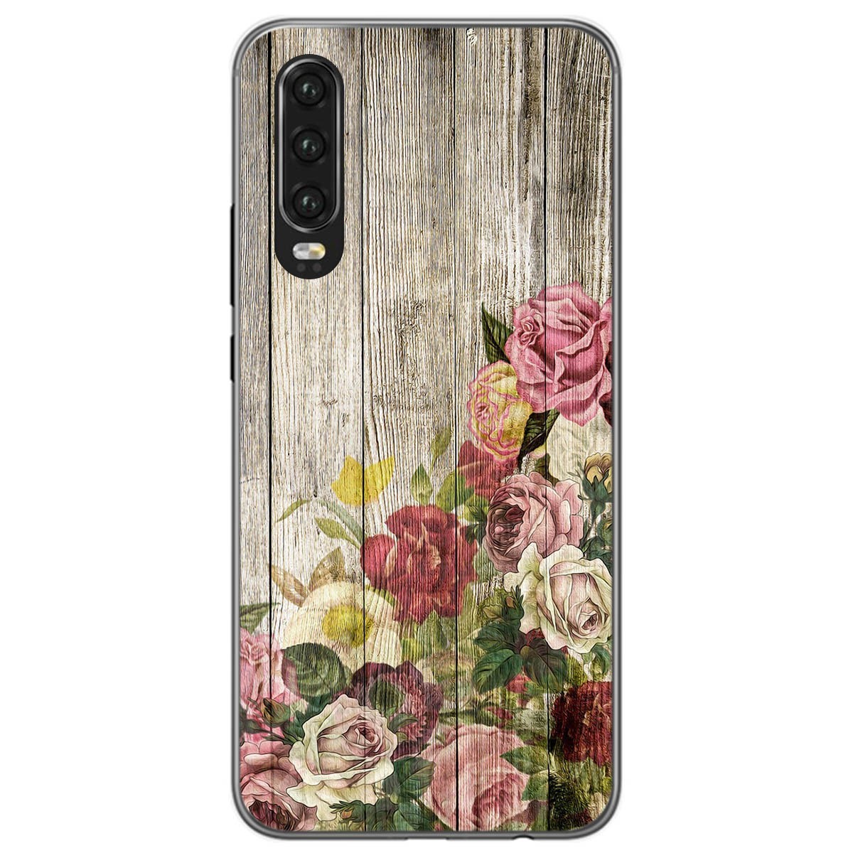 Tumundosmartphone Funda Gel Tpu para Huawei P30 diseño Madera 08 Dibujos