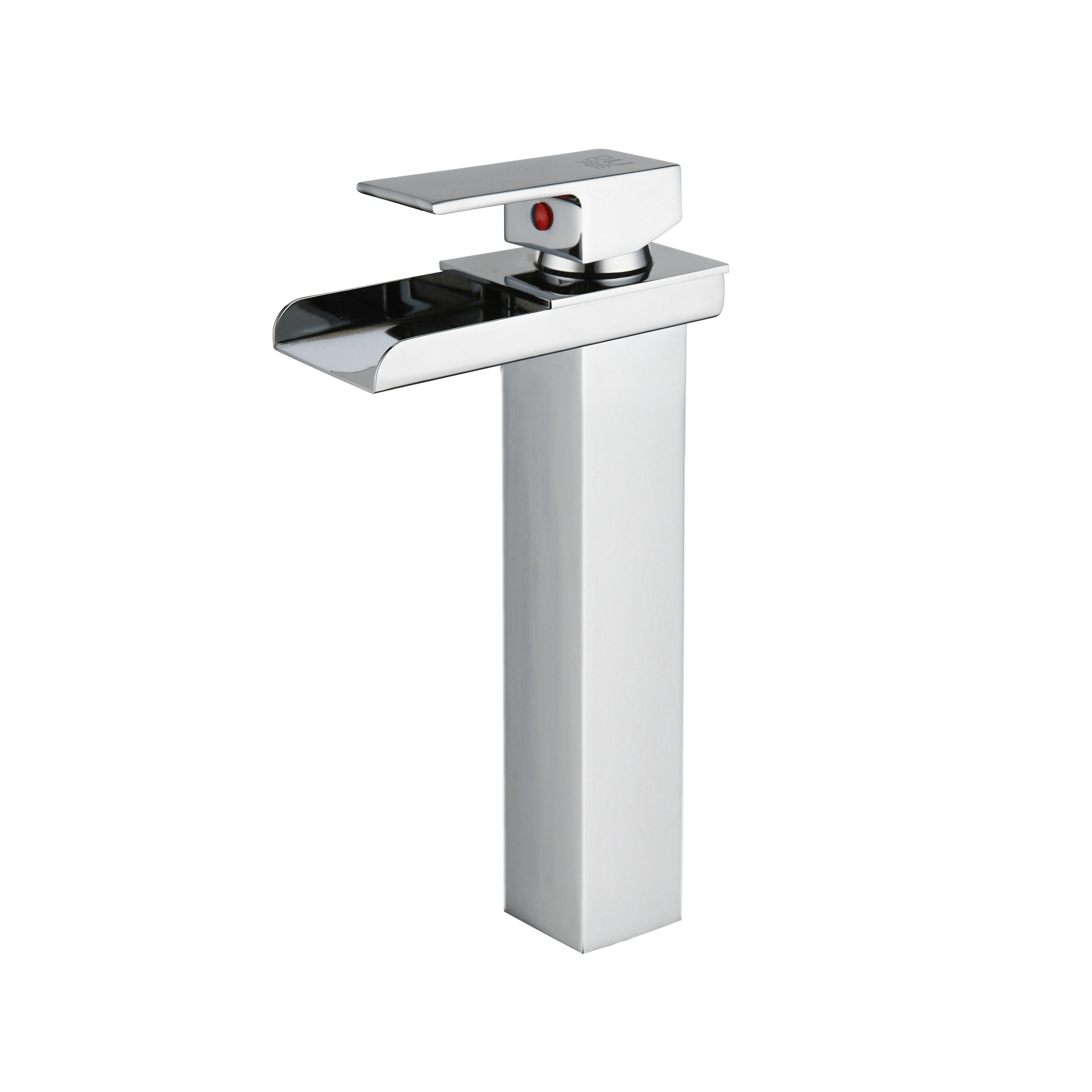 DP GRIFERÍA Grifo Monomando Lavabo Alto Niagara - Cascada, Luces LED Temperatura, CE