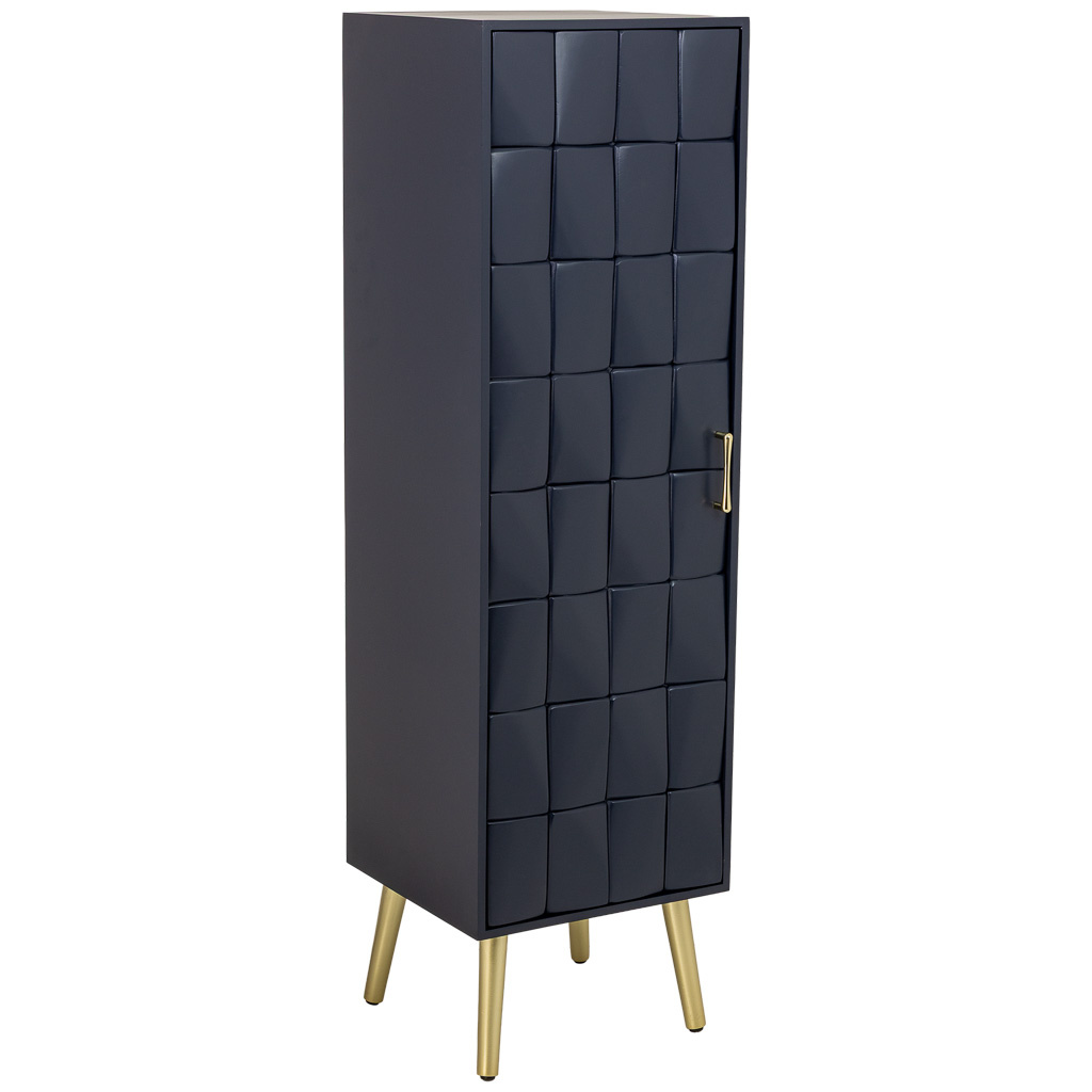 Wonderlust Deco - Armario de madera negro 40.5x37x139.5h cm Negro 40.5x37x139.5h cm