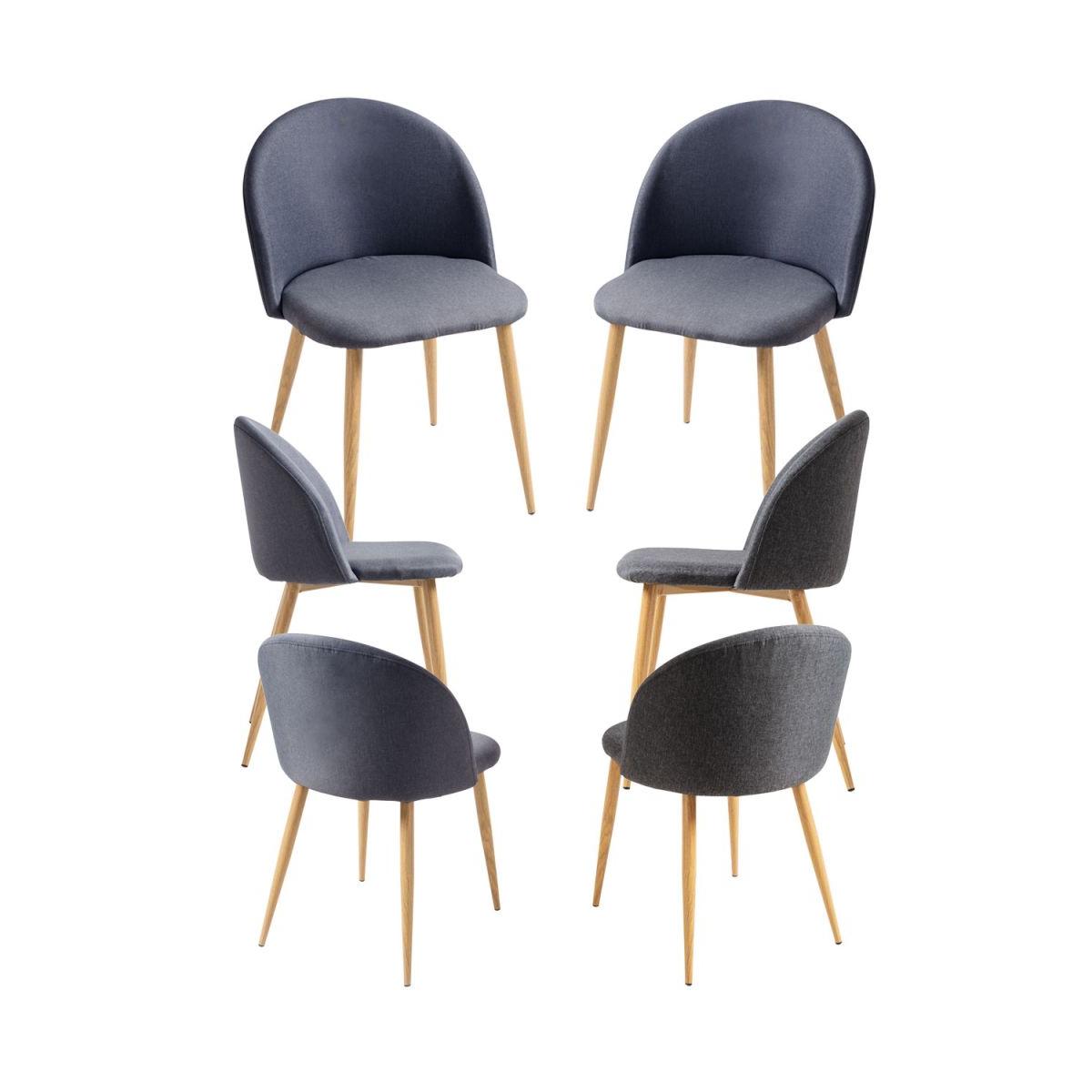 Regalos Miguel - Packs Sillas Comedor - Pack 6 Sillas Vint Tela - Gris claro
