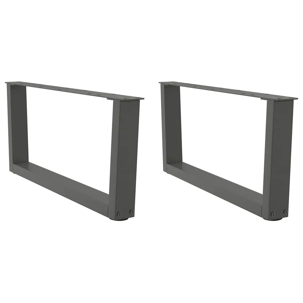 vidaXL Patas para mesa de centro en forma de V (2 unidades) 70 x (30-31,3) cm, acero