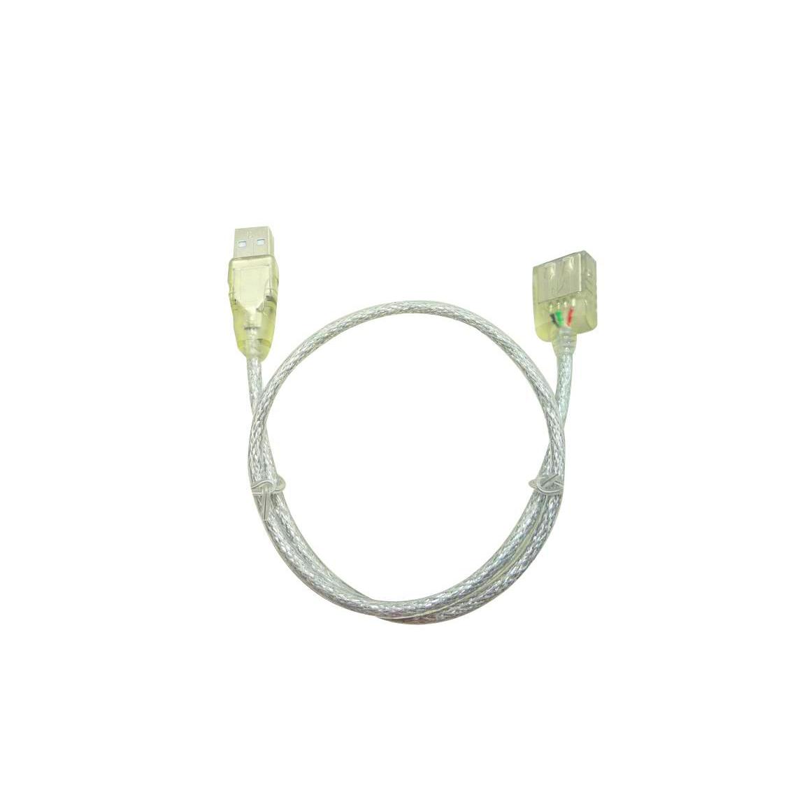 Microconnect Cable USB 2.0 de Extensión de 0,5m con Conector Macho a Macho y Hembra para una Conexión Estable y Alta Velocidad de Transferencia