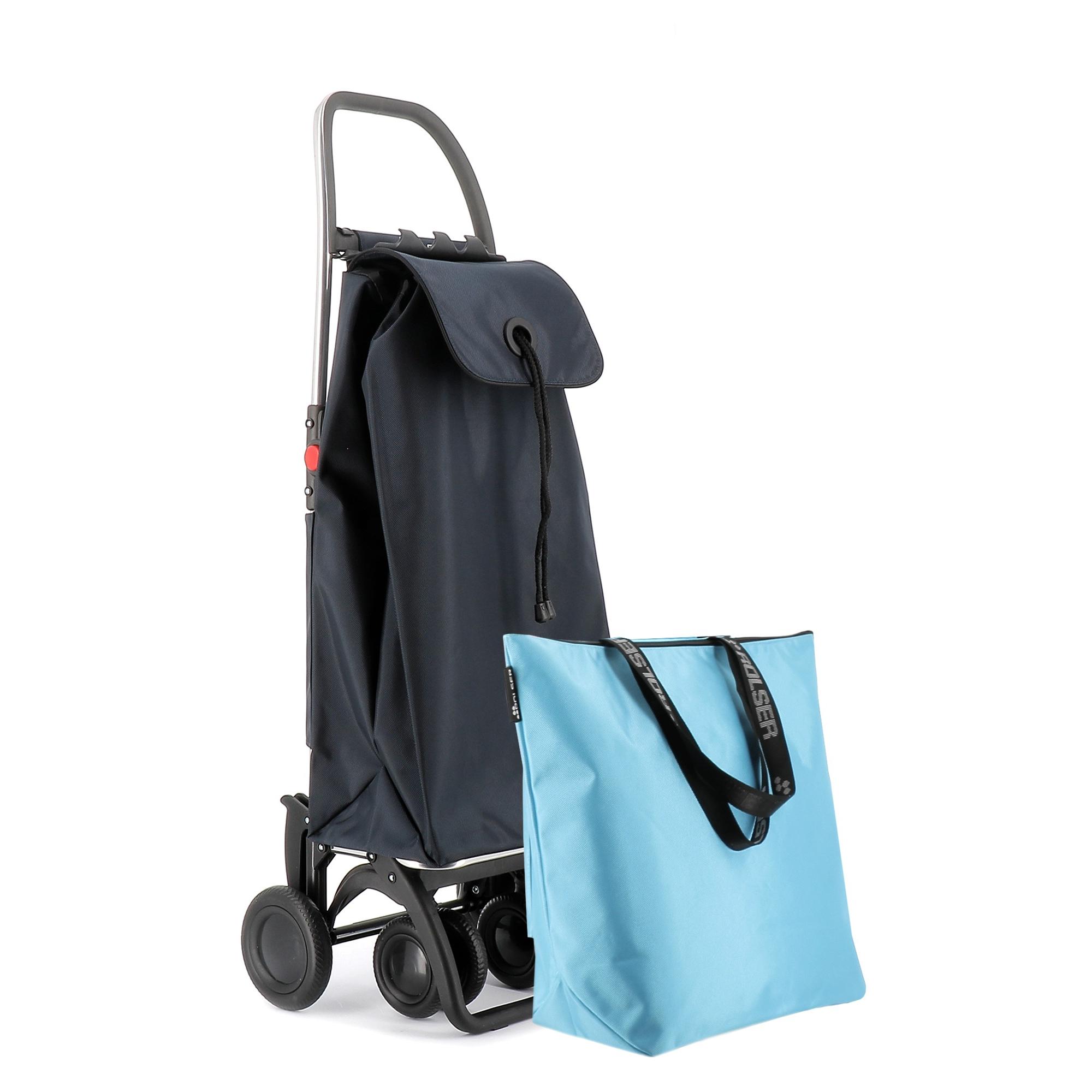 Combo Carro Rolser I Max Mf 4 Ruedas 2 Giratorias Plegable Bolsa Extra