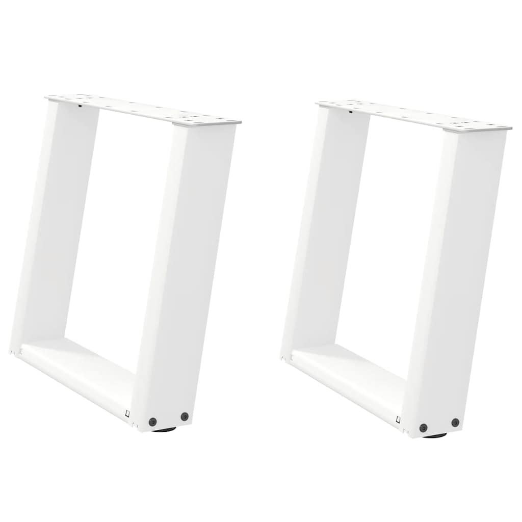 vidaXL Patas para mesa de centro en forma de U (2 unidades) 50 x (42-43) cm, acero