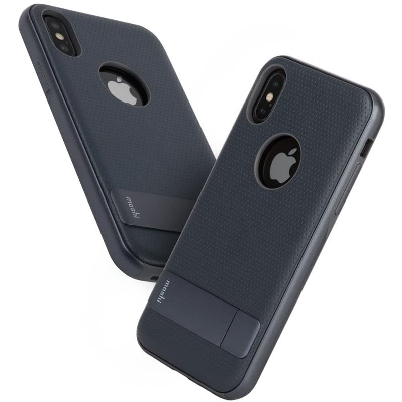 Kameleon para iPhone XS / X - funda con soporte - Azul medianoche