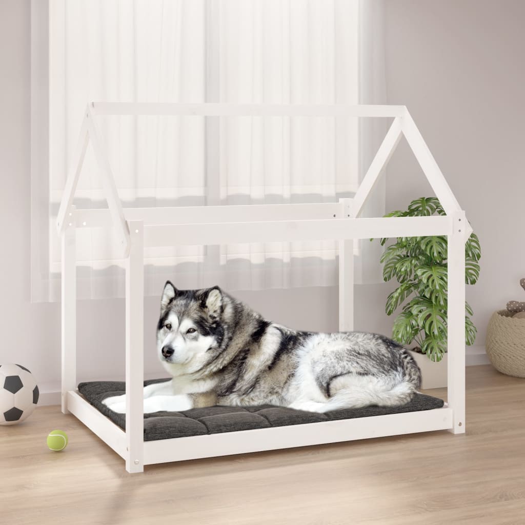 vidaXL Cama para Perros 111x80x100 cm Mascotas Cachorros Color Natural,  Blanco,  Gris y mas