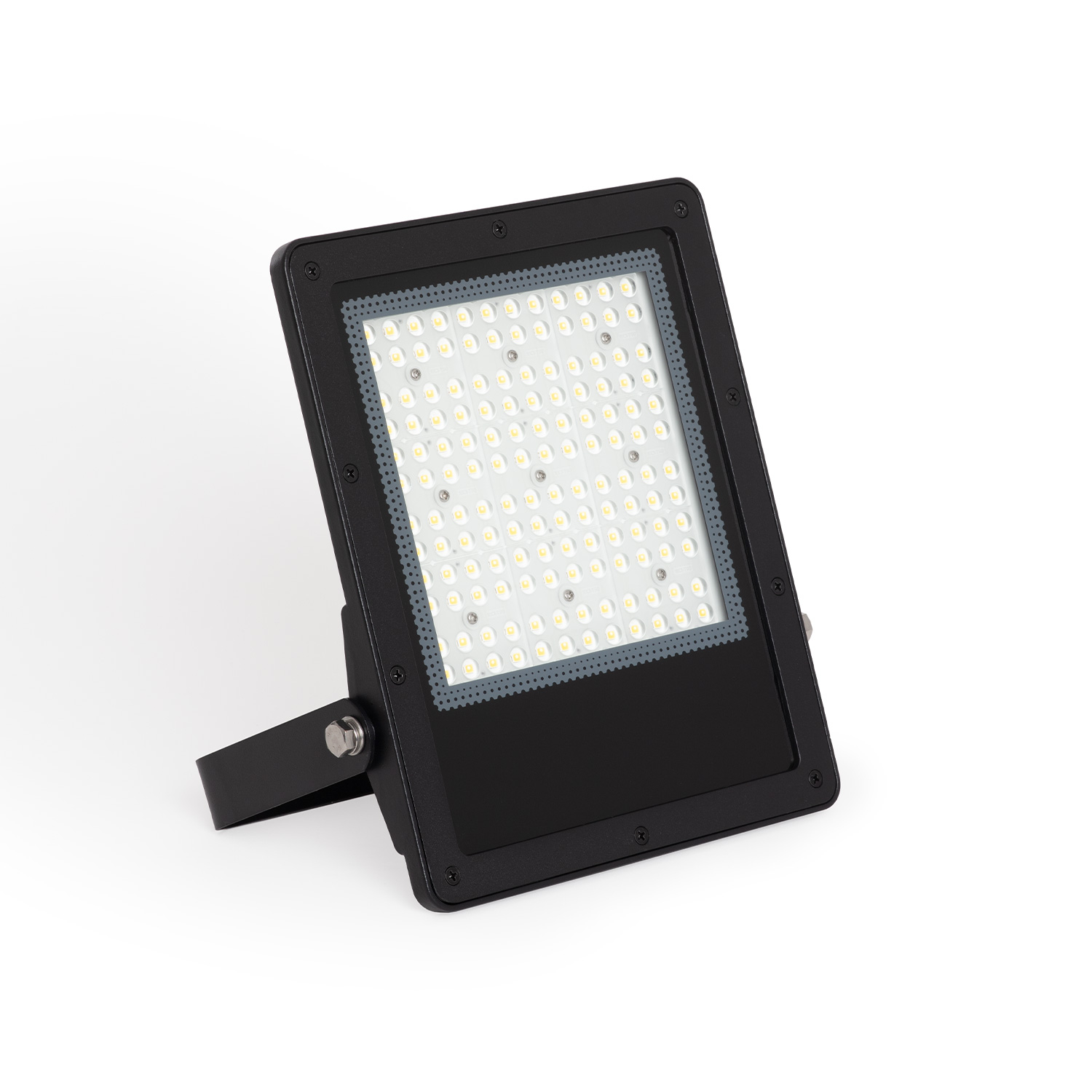 Ledkia Foco Proyector LED 100W 170 lm/W IP65 ELEGANCE Slim PRO Negro 3000K 30º Blanco Cálido