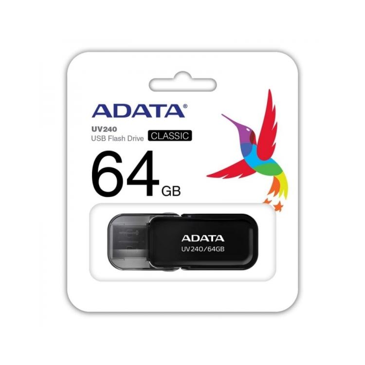 Adata - Memoria USB ADATA Lapiz Usb UV240 64GB USB 2.0 Negro