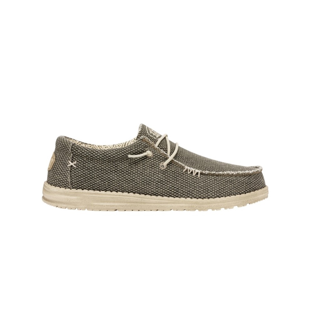 Zapatillas Lona Hombre Heydude Wally Braided Verde