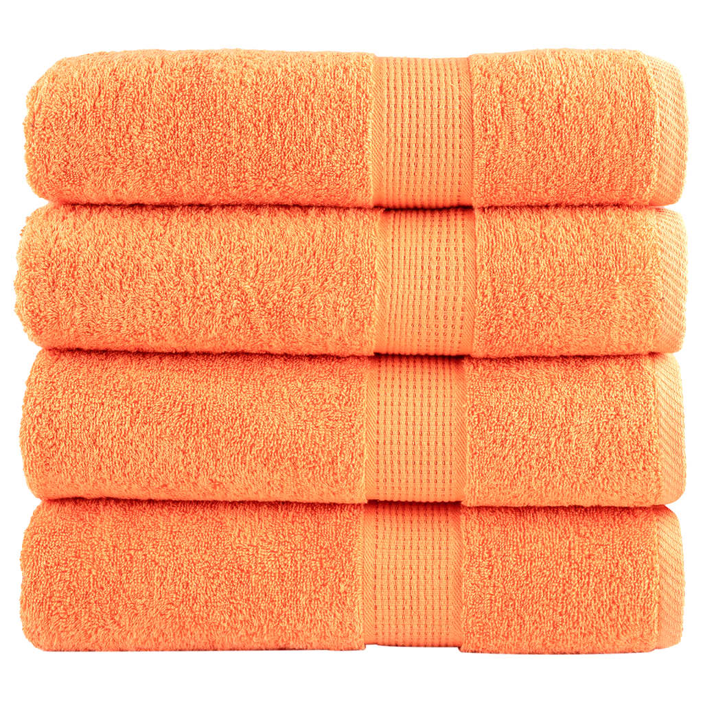 vidaXL Toallas de ducha 4 uds 100% algodón 70x140 cm 600 gsm Color Marrón,  Morado,  orange y mas