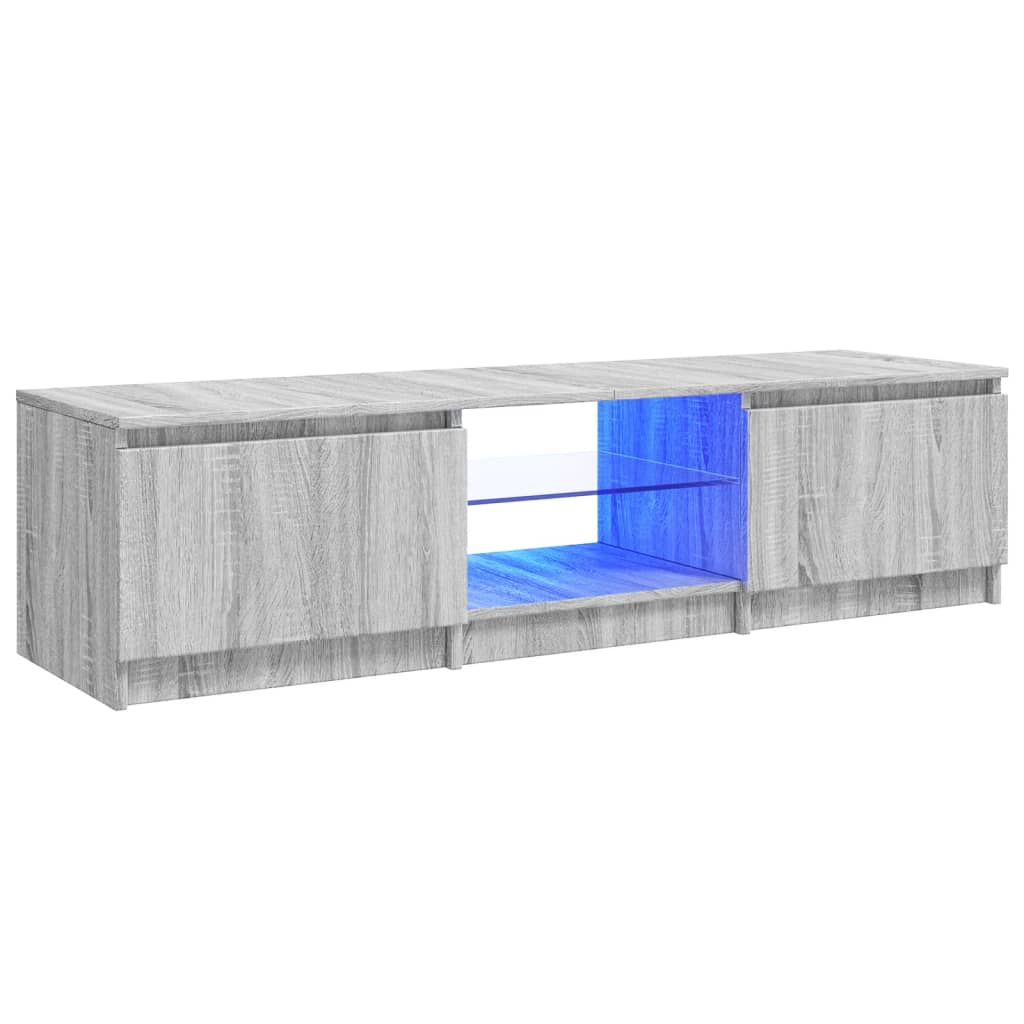 vidaXL Mueble para TV con luces LED 140x40x35,5 cm, Mueble de Salon, Mueble TV, Mueble TV salon, Mesa de TV, Mueble tele