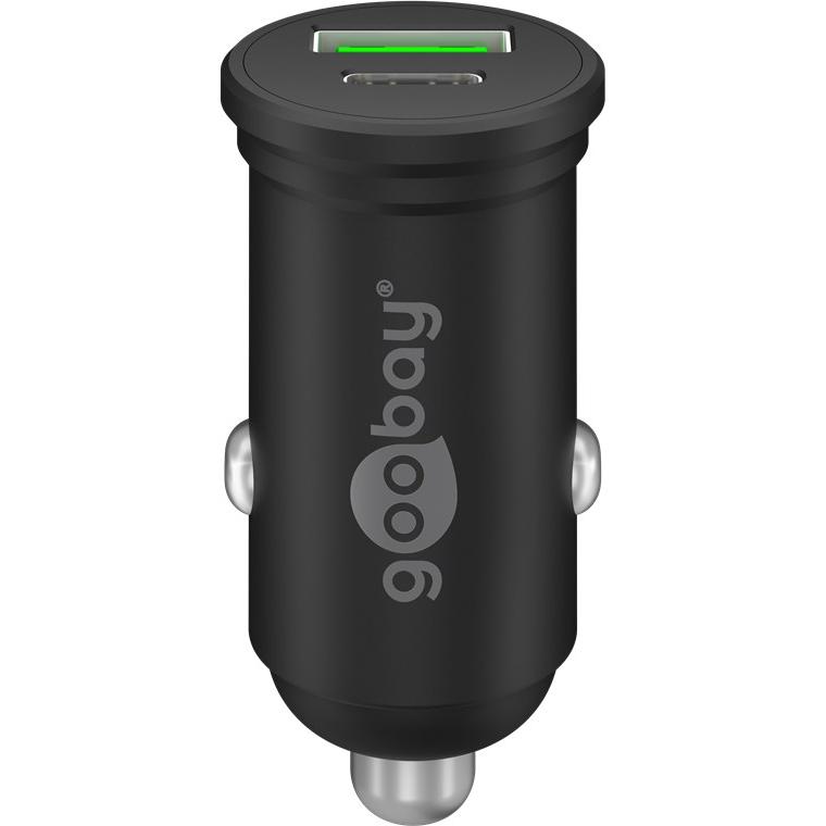 Goobay 61739 cargador de dispositivo móvil Smartphone Negro Encendedor de cigarrillos Carga rápida Interior