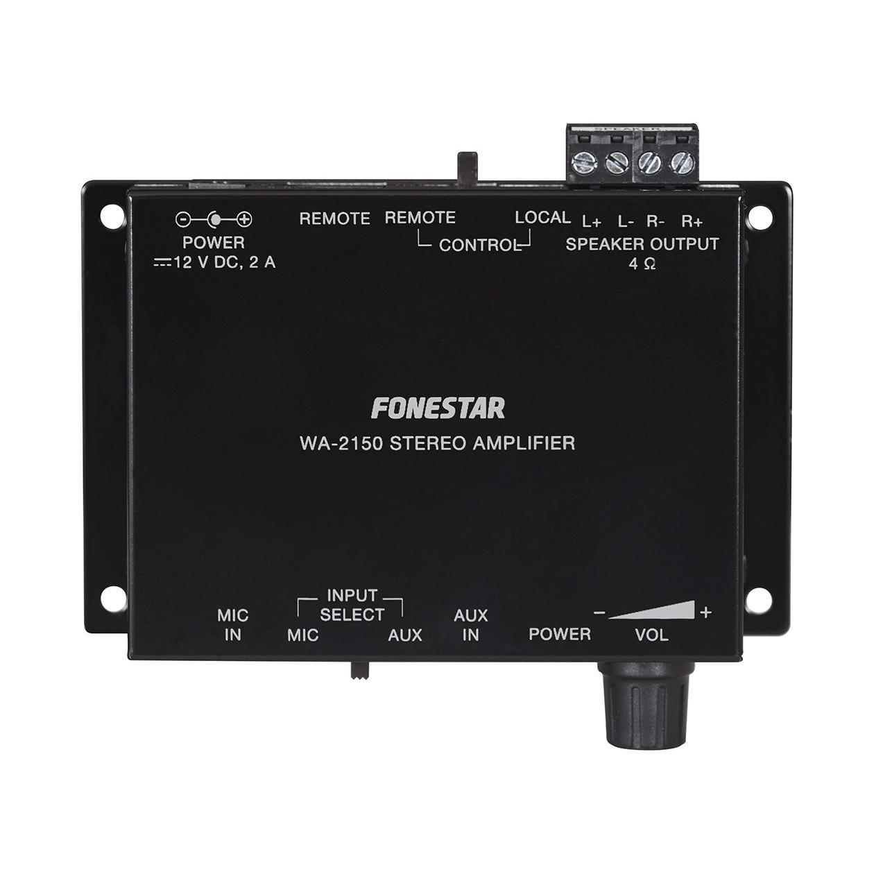 Amplificador Estéreo Empotrable Fonestar 2x15w con Entrada de Micro y Línea Auxiliar