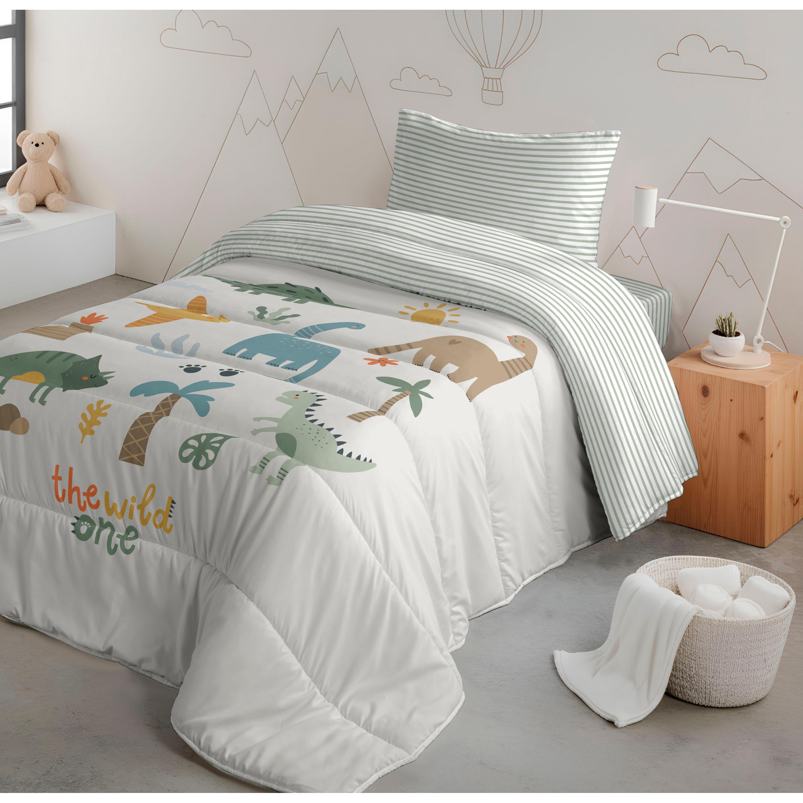 COOL KIDS - Edredón Nórdico Infantil Estampado Reversible - 100% Algodón - Extra Suave - Cama 90/105 cm - Fabricado en España