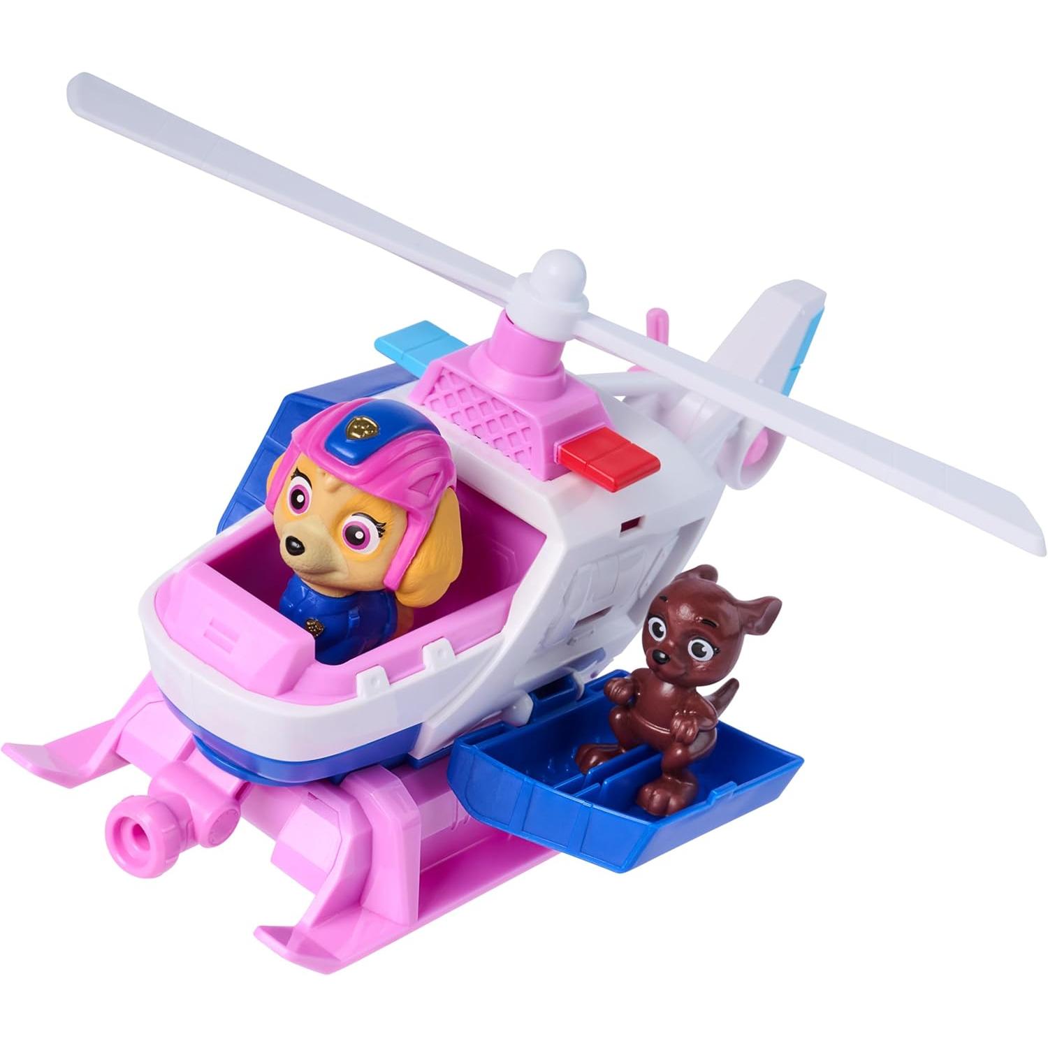 PATRULLA CANINA - Paw Patrol Patrulla Canina - Pack Helicóptero de Rescate Search & Rescue + Figura de Skye y Canguro - Patrulla Canina Juguetes, Regalo Niño 3 años +, Juguetes Niños 3 años, Juegos Infantiles