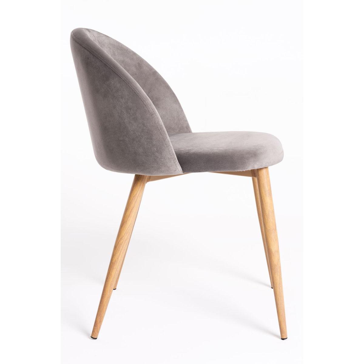 Regalos Miguel - Packs Sillas Comedor - Pack 4 Sillas Vint Terciopelo - Gris
